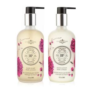 imageLa Chatelaine Hand Wash ampamp Lotion Set  Sulfate Free  Frosted Glass Bottles  Nourishing Shea Butter Formula  Natural and Organic  Made in France  2 x 81 oz SheaSweet Almond