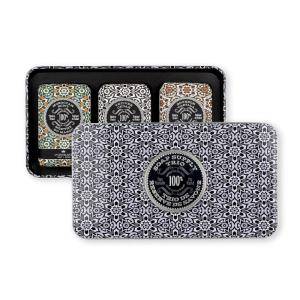 imageLa Chatelaine Luxury Bar Soap Trio Gift Set Tin  Made in France  Natural and Organic  Shea Butter Formula  3 x 7 oz  200g  Lavender Soap Trio Lavender Lychee Bilberry Lemon VerbenaGray Mosaic Soap Trio