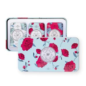 imageLa Chatelaine Luxury Bar Soap Trio Gift Set Tin  Made in France  Natural and Organic  Shea Butter Formula  3 x 7 oz  200g  Lavender Soap Trio Lavender Lychee Bilberry Lemon VerbenaAqua Soap Trio